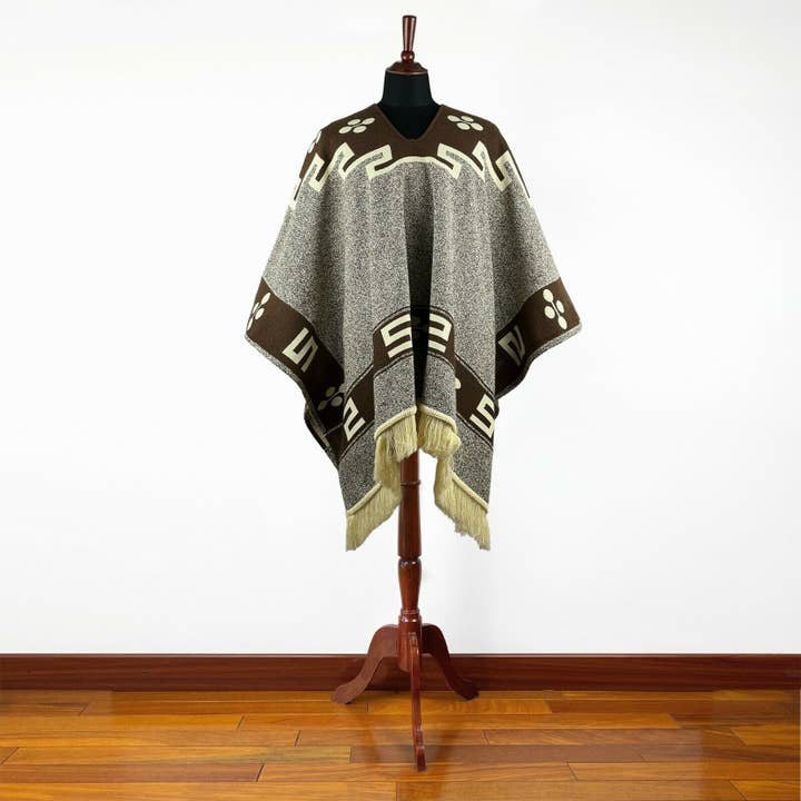 ECUALAMA - Wholesale Poncho - Unisex - Back to the Future inspired Cowboy Western Poncho Serape replica handmade of Alpaca wool2