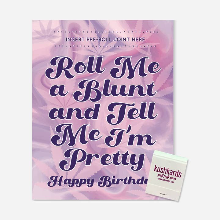 Rulla en Blunt Födelsedagskort med Tändsticksask för wholesale av KushKards