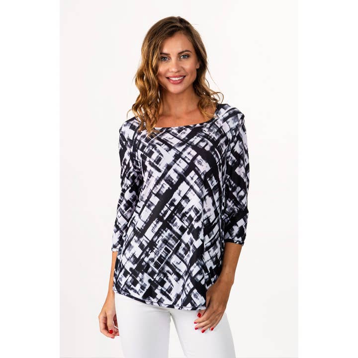 Lemon Grass - Vente Chemisier – femme - Top réversible à col carré avec queue de chemise