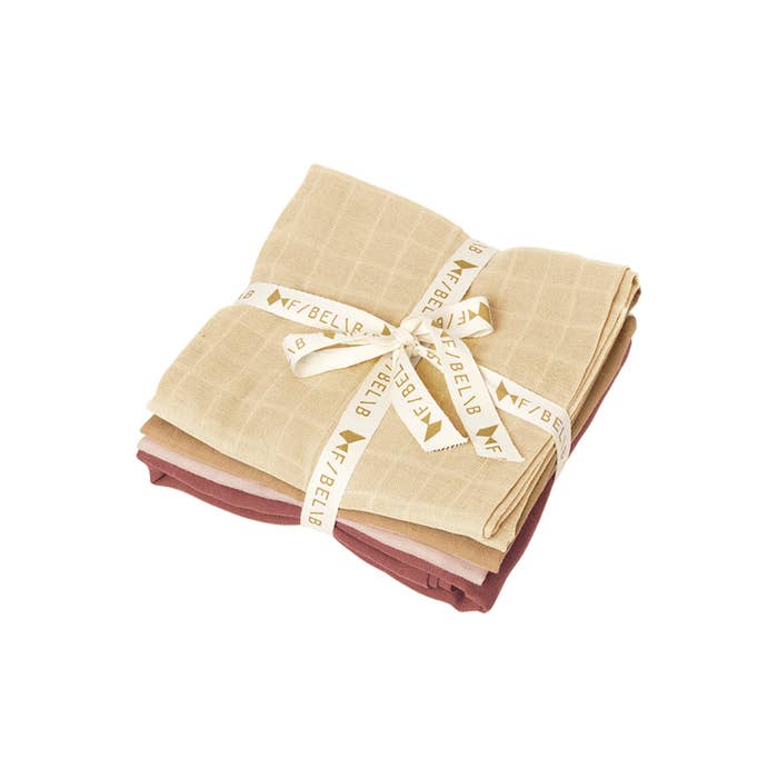 Axis Toys & Gifts - Wholesale Swaddle – Baby - Fabelab Muslin - Dusty Rose Mix - 4 pack