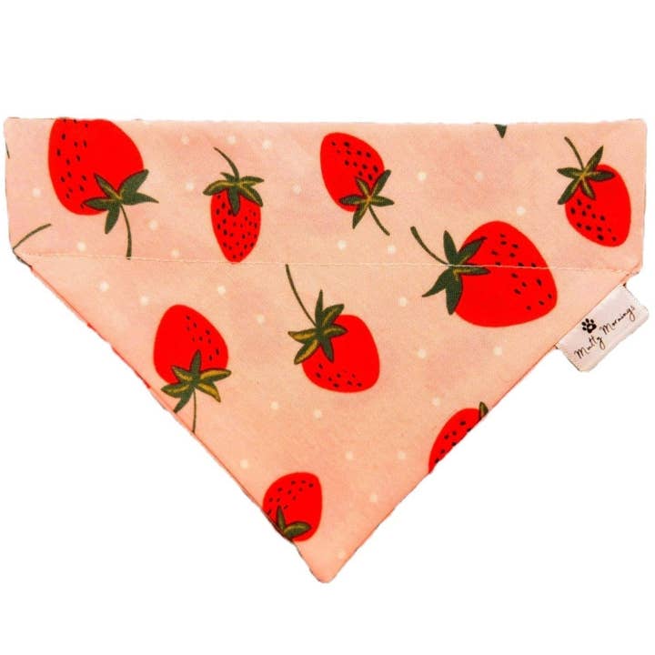 Bandana per animali domestici alla fragola dolce per la vendita all'ingrosso da parte di Mutty Mornings