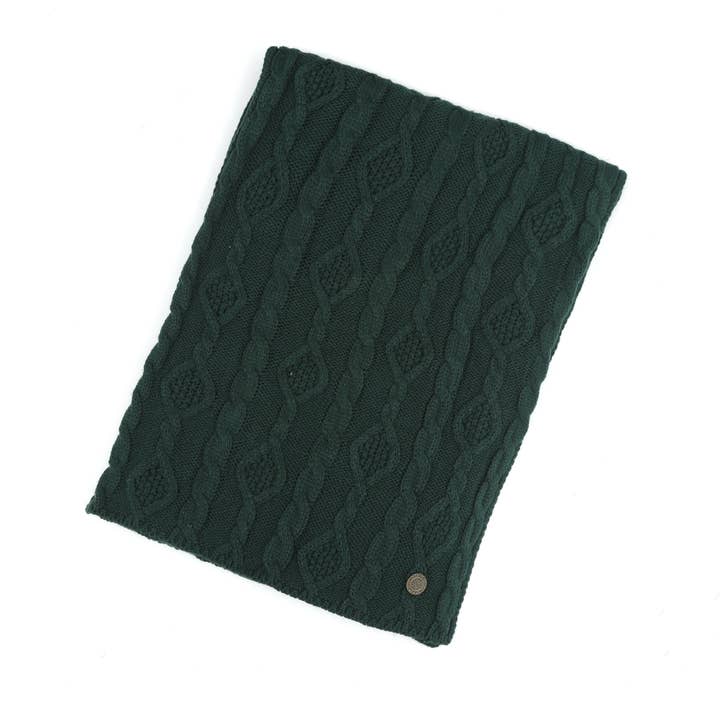 Celtic Ore Crafts - Wholesale Scarf - Women's - IRS-070C Celtic Weave Scarf 30x170 Green