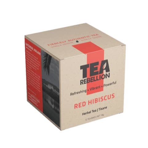 Tea Rebellion Canada - Wholesale Tea Bags - Red Hibiscus - Tea from Malawi | Biodegradable Pyramid Bags