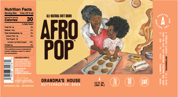 AFROPOP - Wholesale Soda/Carbonated Drink - Grandma's House: Butterscotch Soda8