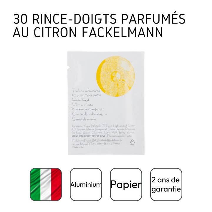 Fackelmann - Wholesale Cleaning Cloth - Fackelmann Single Use Lemon Finger Rinse Set of 301