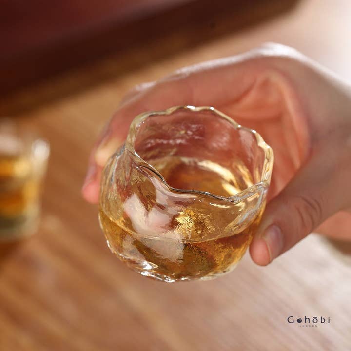 Gohobi (We cover U.S. import duties) - Wholesale Coffee/Tea Cup - Gohobi Handmade Wabi Sabi Round ans Square Glass Tea Cup13