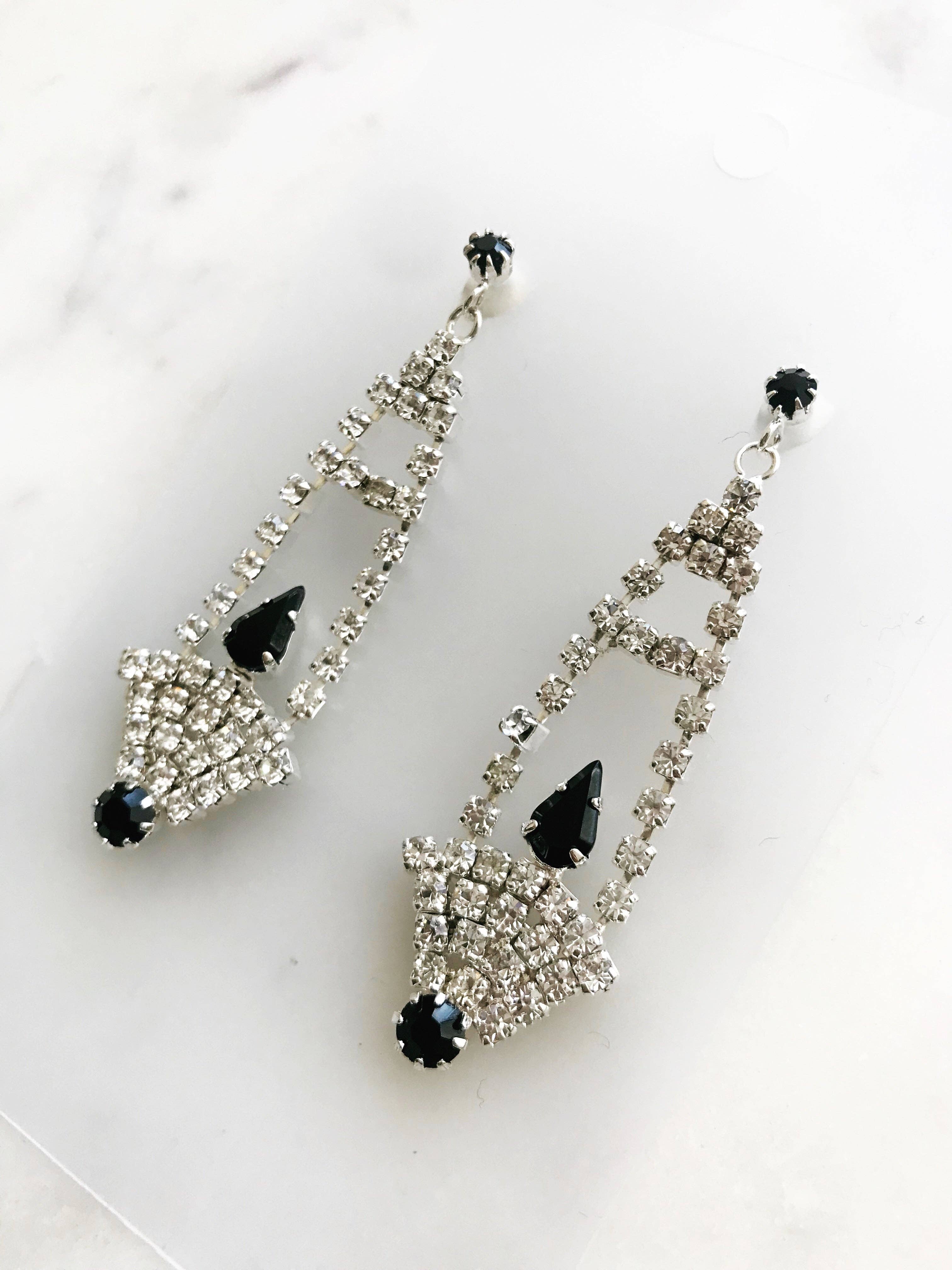 Carmen Miller Jewellery – Brincos de argola por atacado – Brincos Vintage Diamante Crystal Art Deco1
