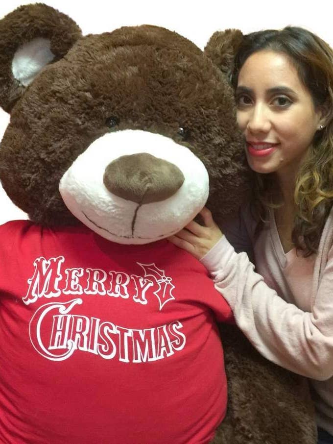 Big Plush Giant Holiday Teddy Bear 5 Feet Tall Wears Tshirt for wholesale by Big Plush