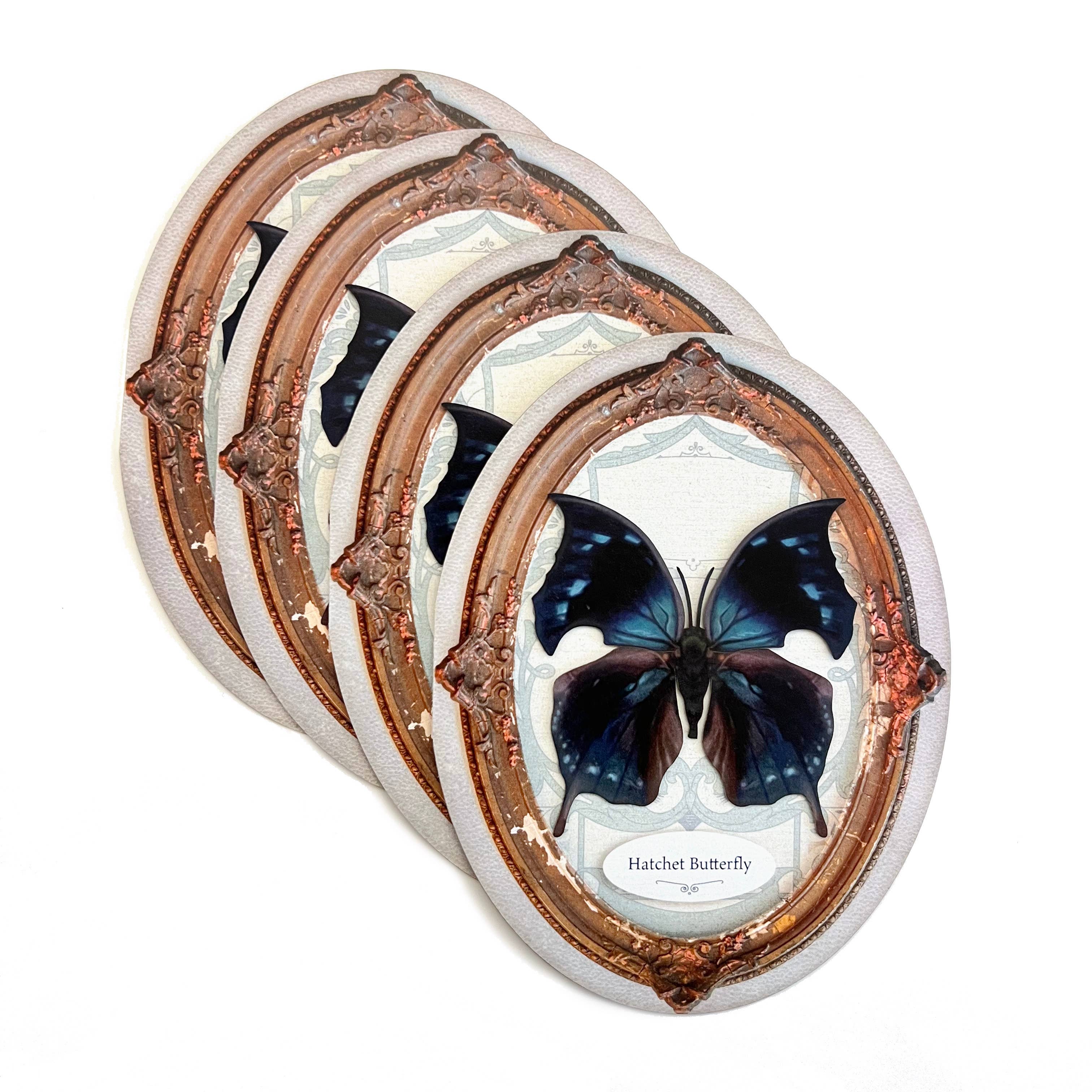 Moth and Myth – wholesale Everyday greeting card – Hatchet Butterfly Oval Greeting Card (Copy)1