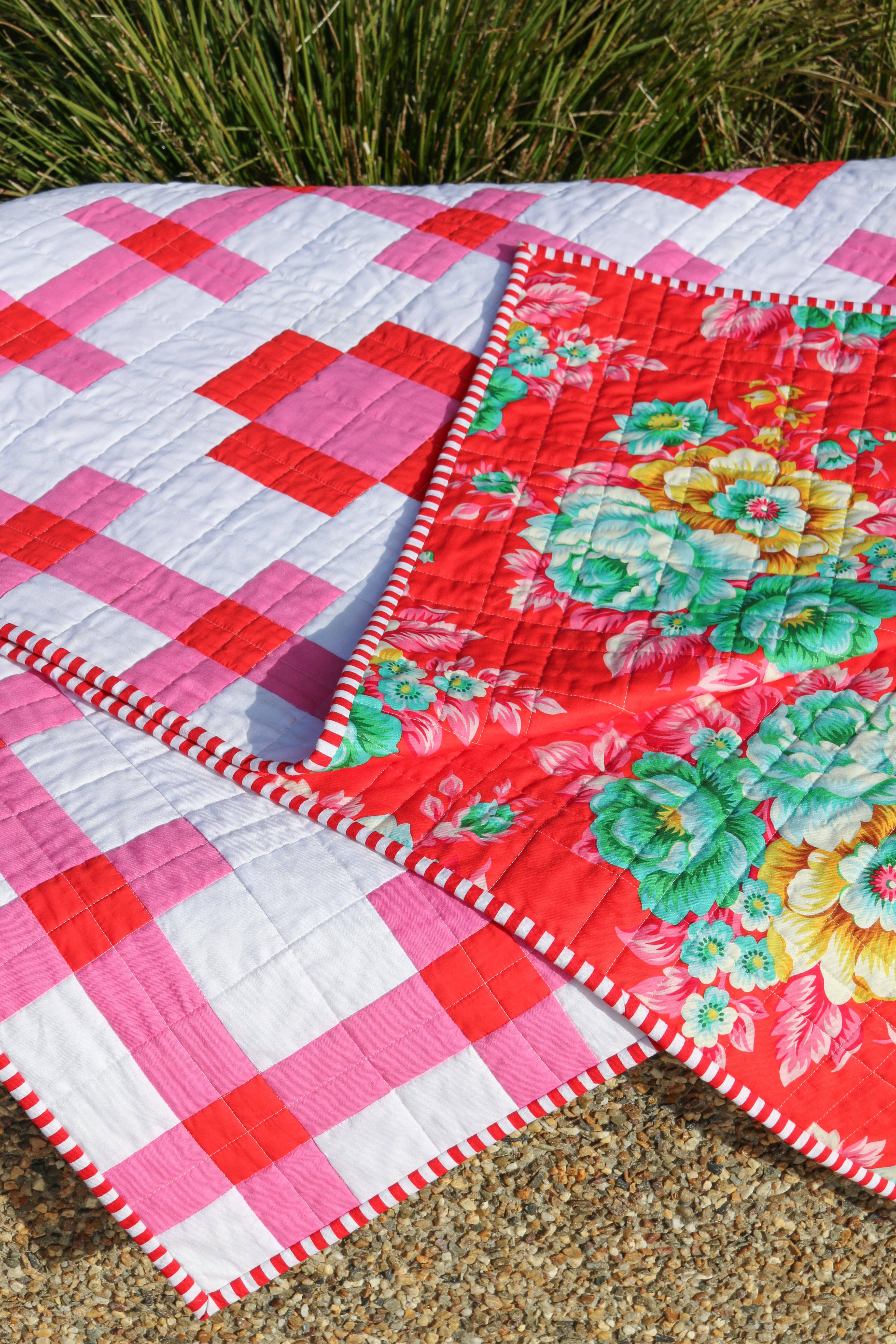 emma jean jansen – Engroshandel Hobbyværktøj – • Engros - Poppy Pink Quilt Mønster2