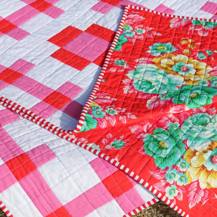 emma jean jansen – Engroshandel Hobbyværktøj – • Engros - Poppy Pink Quilt Mønster2
