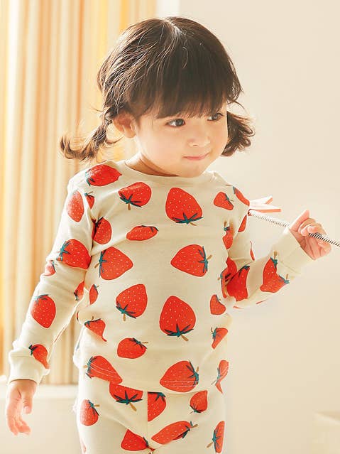 Red Berry Berry Cotton Long Sleeve PJs for wholesale on Faire3