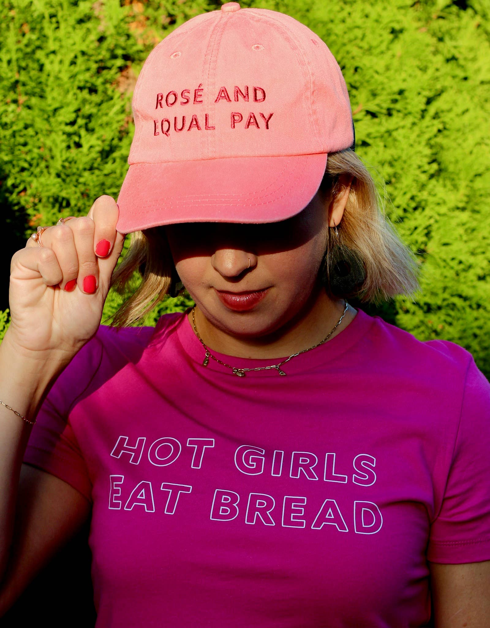 Overseasoned - Wholesale Baseball Cap - Women's - Rosé and Equal Pay Baseball Hat - wine lover gifts1