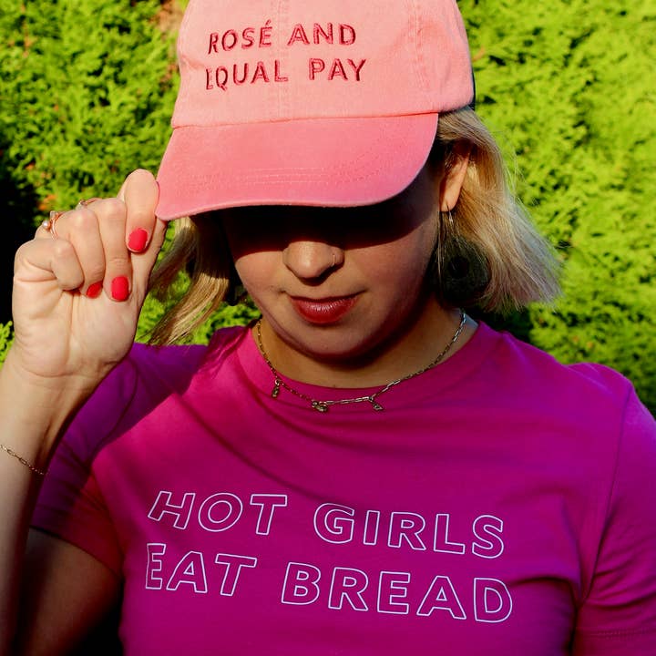 Overseasoned - Wholesale Baseball Cap - Women's - Rosé and Equal Pay Baseball Hat - wine lover gifts1