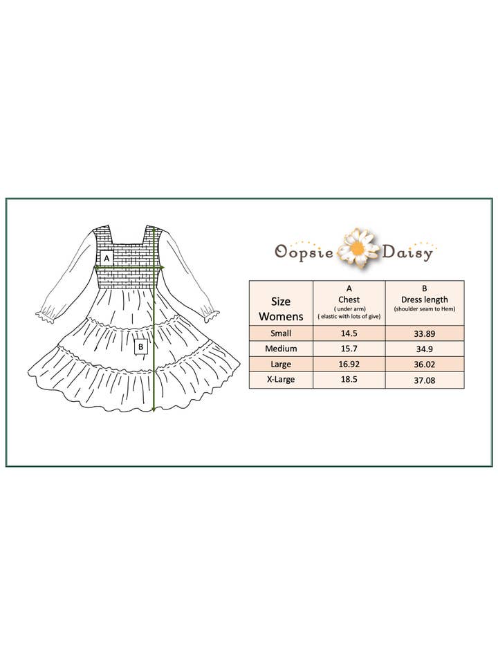 Oopsie Daisy - Wholesale Dress - Women's - Women's Grace Winter Floral Mommy & Me Matching Tiered Dress7