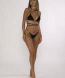 Attitude swimwear – Großhandel Bikini – Damen – Dreieck-Bikini mit Gürtelband, goldfarbenem Ring und Tanga-Slip14