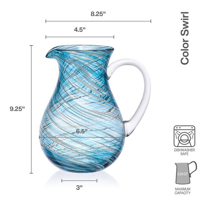 Mikasa Color Swirl Blue Pitcher Gift Box for wholesale on Faire