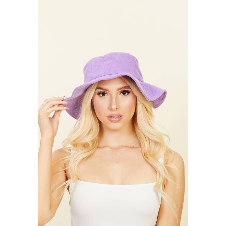Anarchy Street - Wholesale Bucket Hat - Women's - Terry Cloth Floppy Brim Bucket Hat