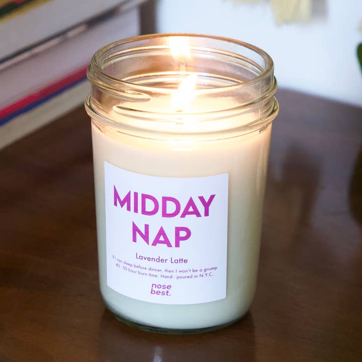 Midday Nap - Lavender Latte Soy Candle for wholesale by Nose Best Candles