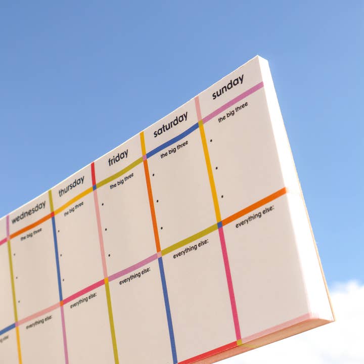 Sunthing Studio - Wholesale Notepad - Weekly Big 3 Desk Notepad