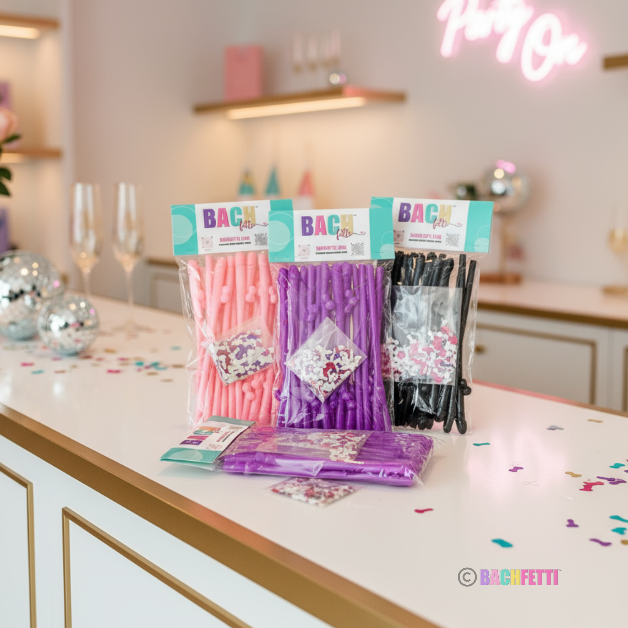 BachFetti – wholesale Drinking straw – Bachelorette Party Straws – 3 Color Options11