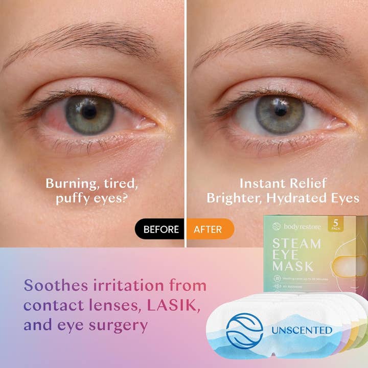 Best Beauty Group - Wholesale Sleep/Eye Mask - BODY RESTORE Steam Eye Mask Spa Relax Five Packs or Single9