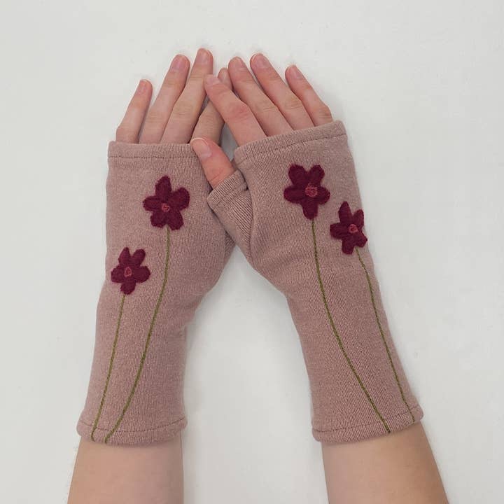 Sardine Clothing Co. – Großhandel Handschuhe – Damen – Fingerlose Cashmere Handschuhe-Wildflower