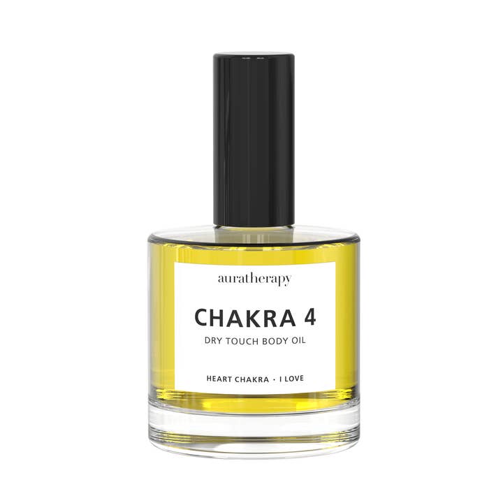 Chakra 4 Dry Touch Healing Body Oil for wholesale by Auratherapy