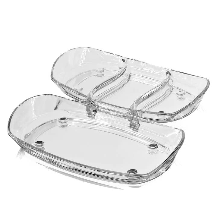 PRIMA 12" Rectangular Glass Tray for wholesale by RED POMEGRANATE COLLECTION
