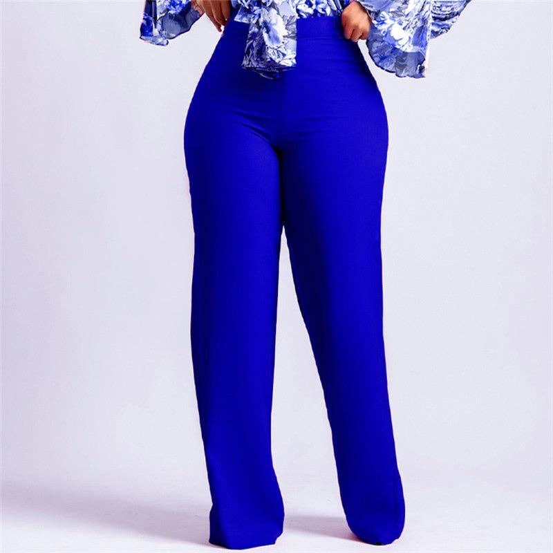 Sheer Trend - Wholesale Pants - Women's - Solid Color Fashion Casual Large Size Wide Leg Pants7