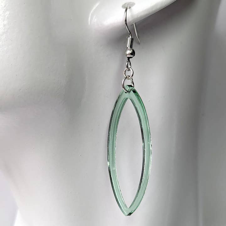 Colored Delicate Hollow Oval Resin Earrings for wholesale by Stylish Jewelry Supply