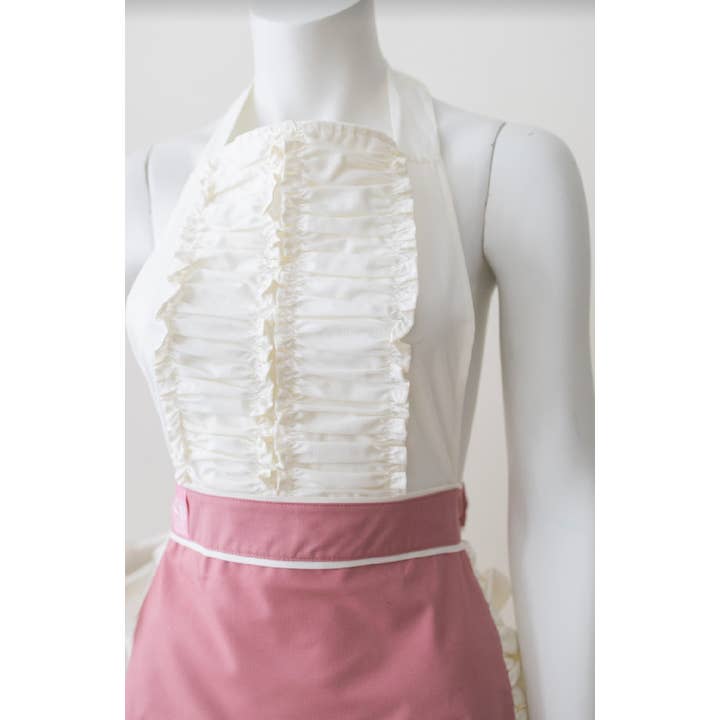 Sugar baby Aprons - Wholesale Apron - Charming pink and cream sweat heart baking apron