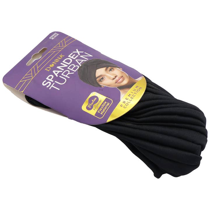 Donna Collection Spandex Turban Sort Hårpleje for engroshandel hos KT Supply