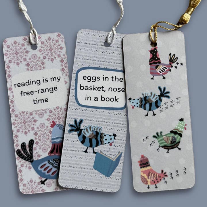 Segnalibro con Gallo in Arte Popolare su Cartoncino Robusto per la vendita all'ingrosso da parte di Readers Gonna Read