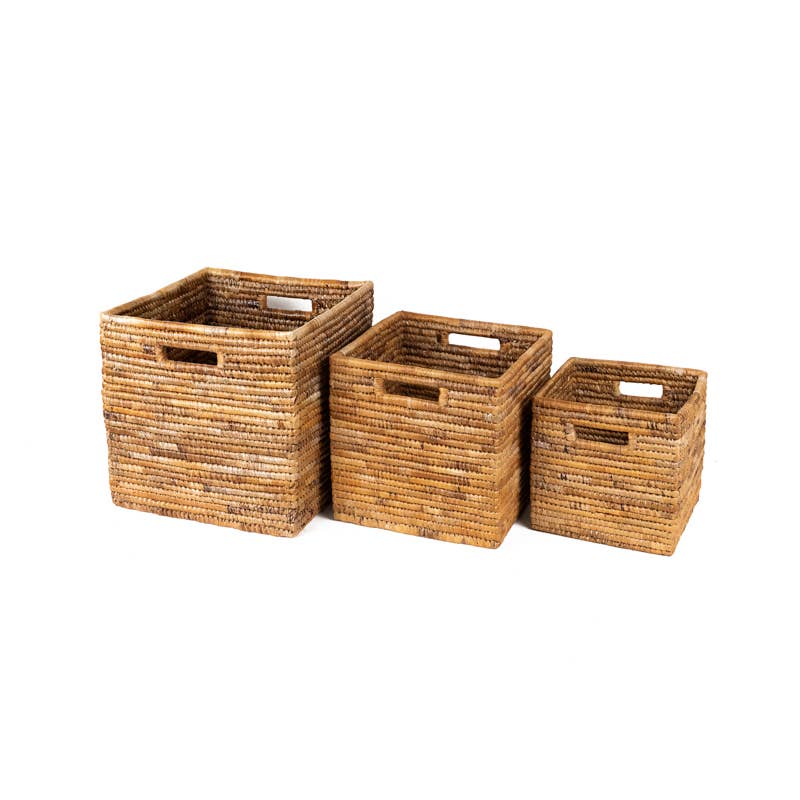 Villages Wholesale - Wholesale Cube Storage - Banana Leaf Nesting Cubes (3 Sizes)0