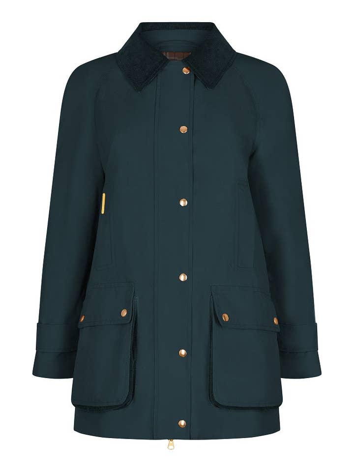 Cappotto Heathland in blu crepuscolo per la vendita all'ingrosso da parte di TROY London