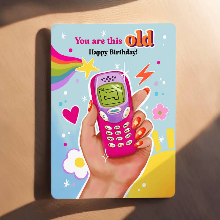 Aniet Illustration - Wholesale Birthday Card - Birthday card woman retro phone funny postcard1