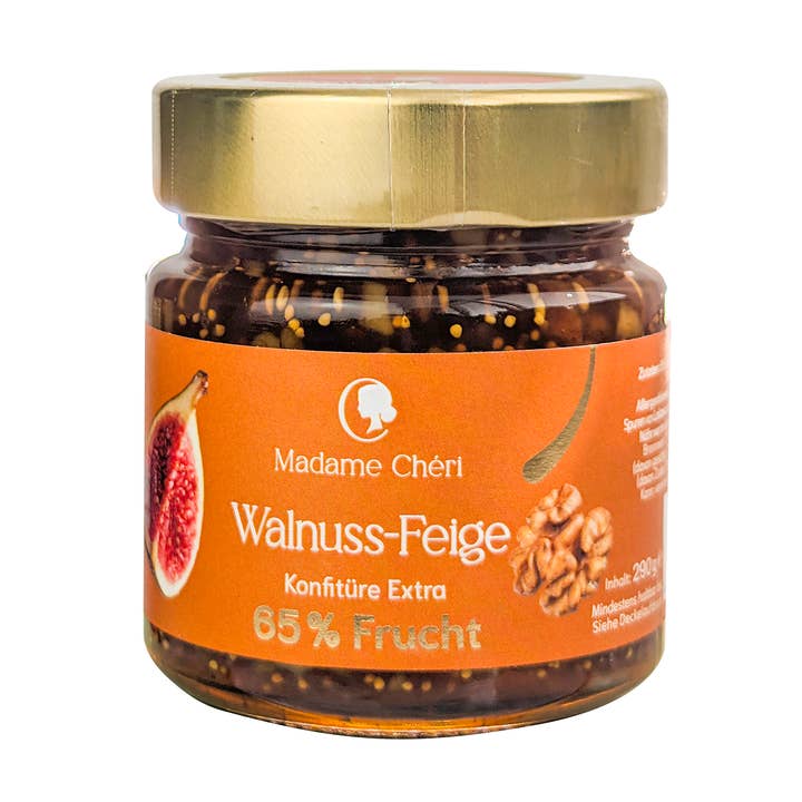 Confettura Extra di Noci e Fichi (290 g) per la vendita all'ingrosso da parte di Kaffee und Schokolade GmbH
