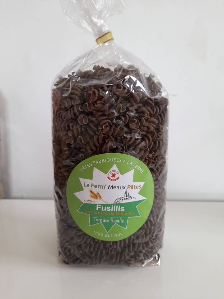 Fusillis Tomate Basilic aux oeufs 500g pour la vente par La Ferm'Meaux Pâtes
