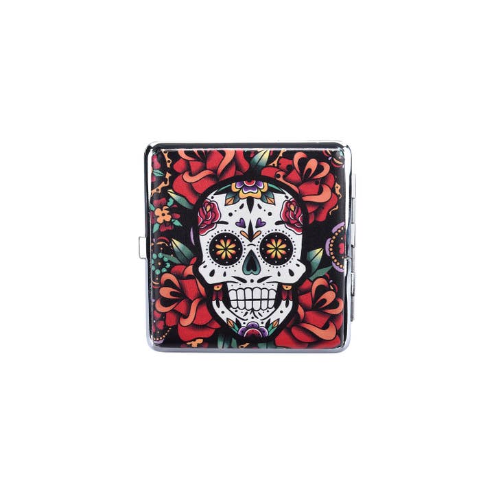 Champ by Polyflame - Wholesale Cigarette Case - Skulls & Flowers Cigarette Case12