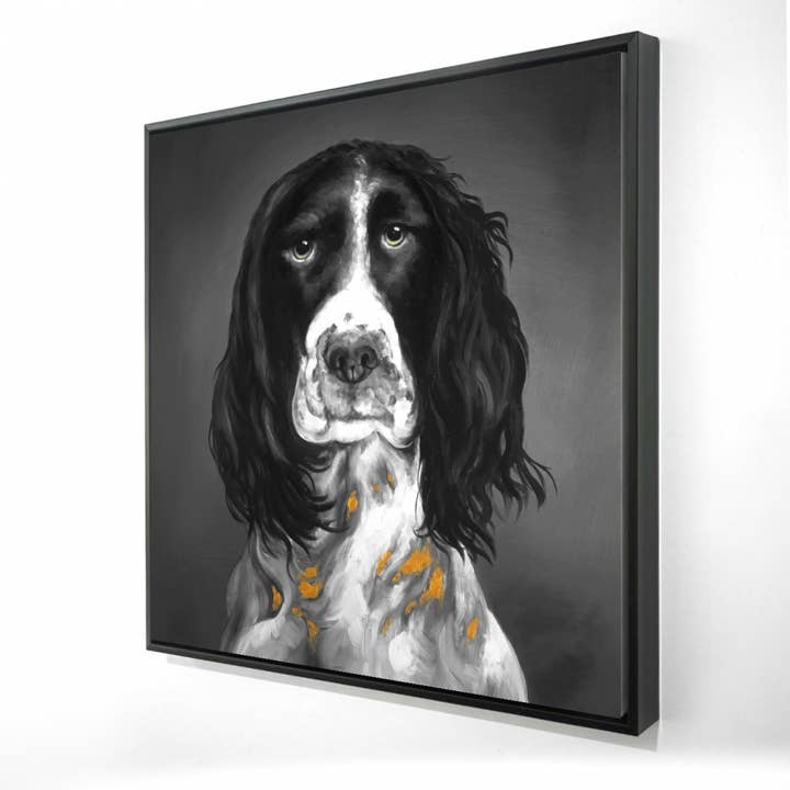 Svart Vacker engelska | inramat tryck på duk 48 ”x 48" för wholesale på Faire