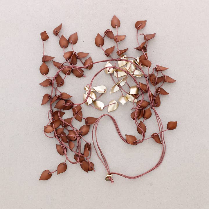 Sonata - Wholesale Bib Necklace - Long Necklace with Resin Petals Pendants5