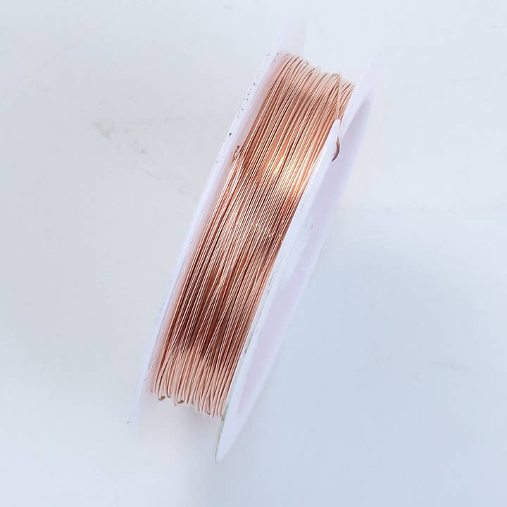 WRG-101-24G Rose Gold Color Wire 24 Gauge for wholesale by Bali Designs