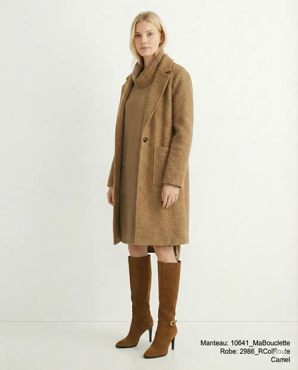 Mimi & Gogo - Wholesale Dress - Women's - Sweater dress with turtleneck sweater @2986_SweaterDressTurtleneckSweater2