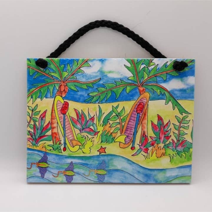 Placas de remo na telha cerâmica da praia por atacado de Florida Vibes Art / Mungo Key Designs