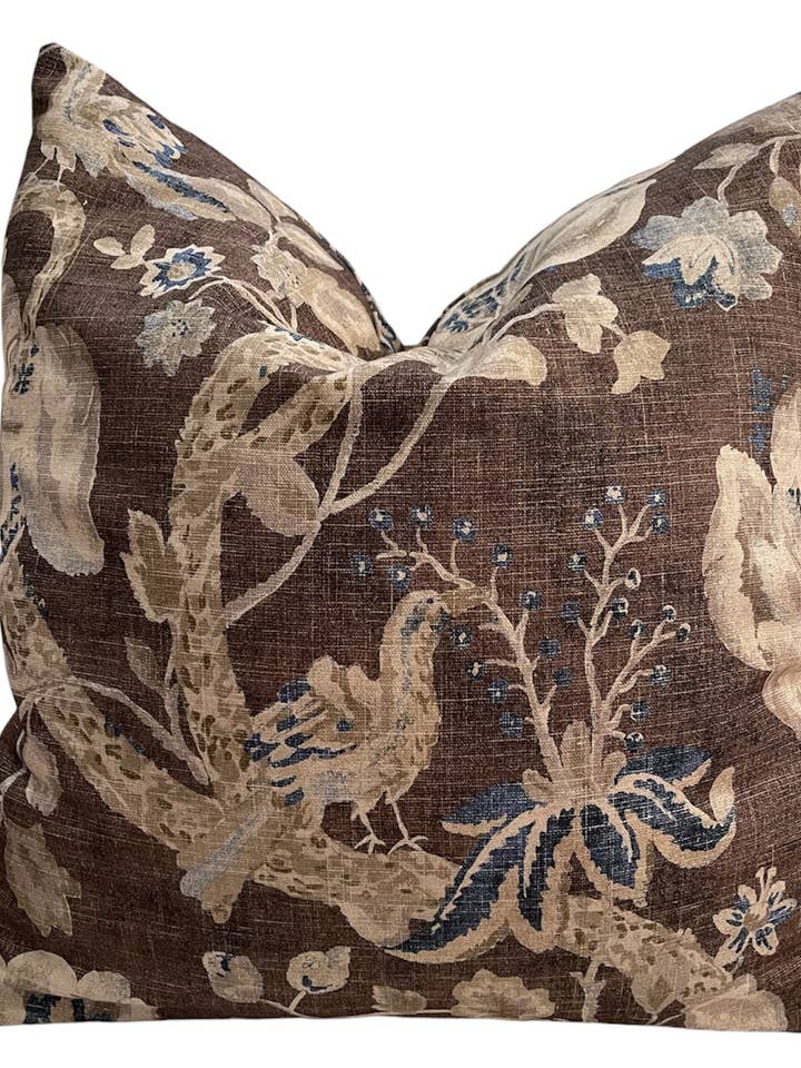 Faye Floral Throw Pillow with Feather Insert -22 inch for wholesale by Dahlia & Grace pillows