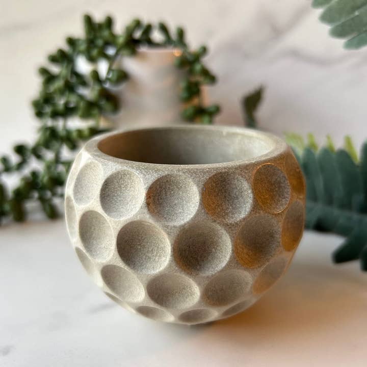 Concrete Vessel - Honeycomb Pattern for wholesale by Good Home & Company