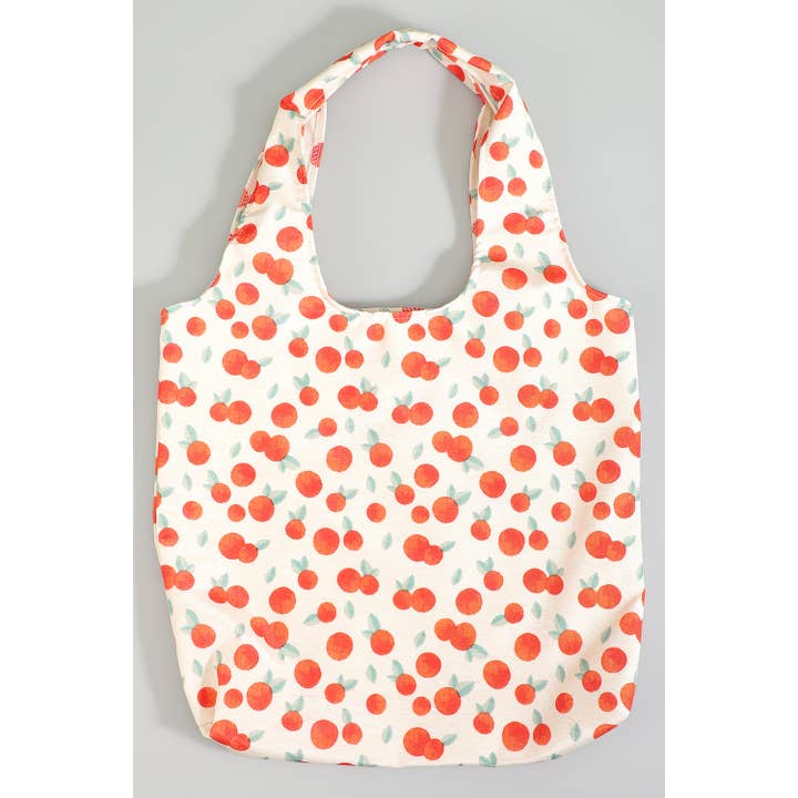 ORANGE PRINT CANVAS TOTE BAG for wholesale on Faire