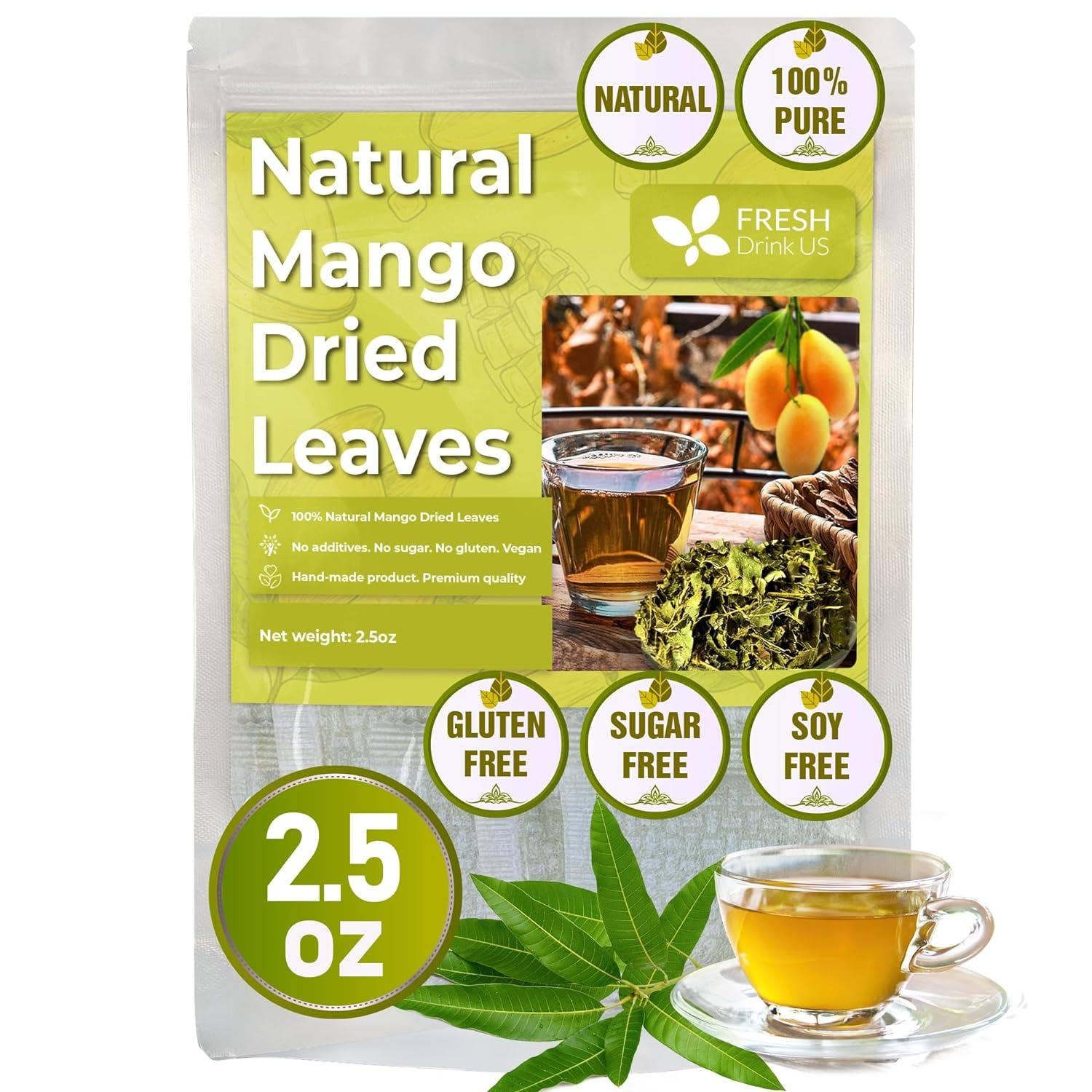 Naomi's Happy Place Shop - Wholesale Health/Detox Tea - Mango Leaf, Whole Dried Leaves, Tea Bags, Powder, 100% Natural & Pure from Mango Leaves. Mango Dried Leaves. Loose Leaf Mango Herbal Tea. Mango Leaf Tea. No Sugar, No Caffeine, No Gluten, Vegan.4