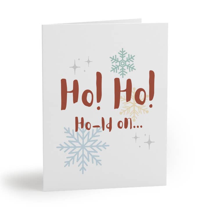 Ho! Ho! Ho-ld On What's the Score Again? Christmas Pickleball Greeting Card for wholesale by Pickle & Paper